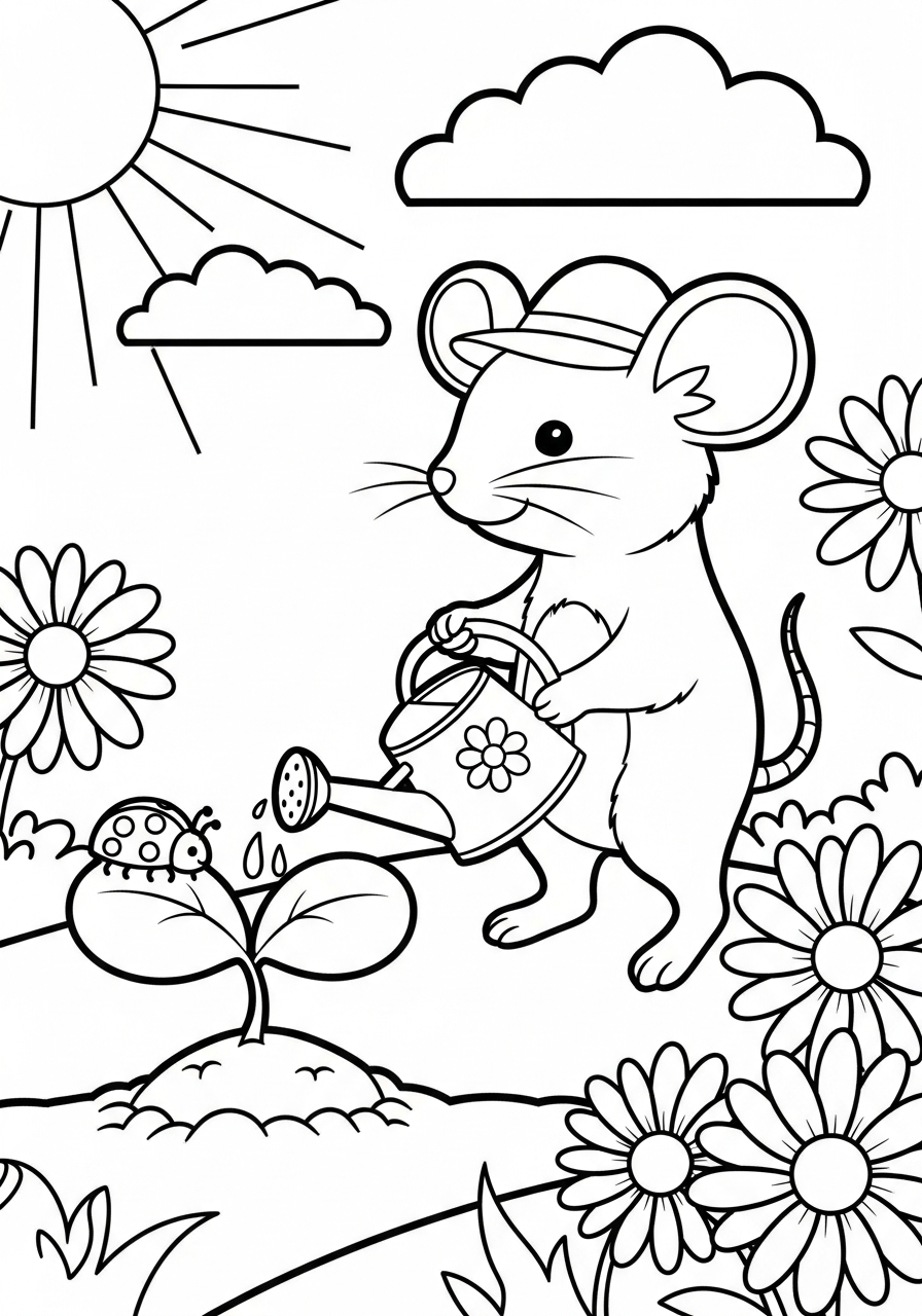 Topo da colorare bambini