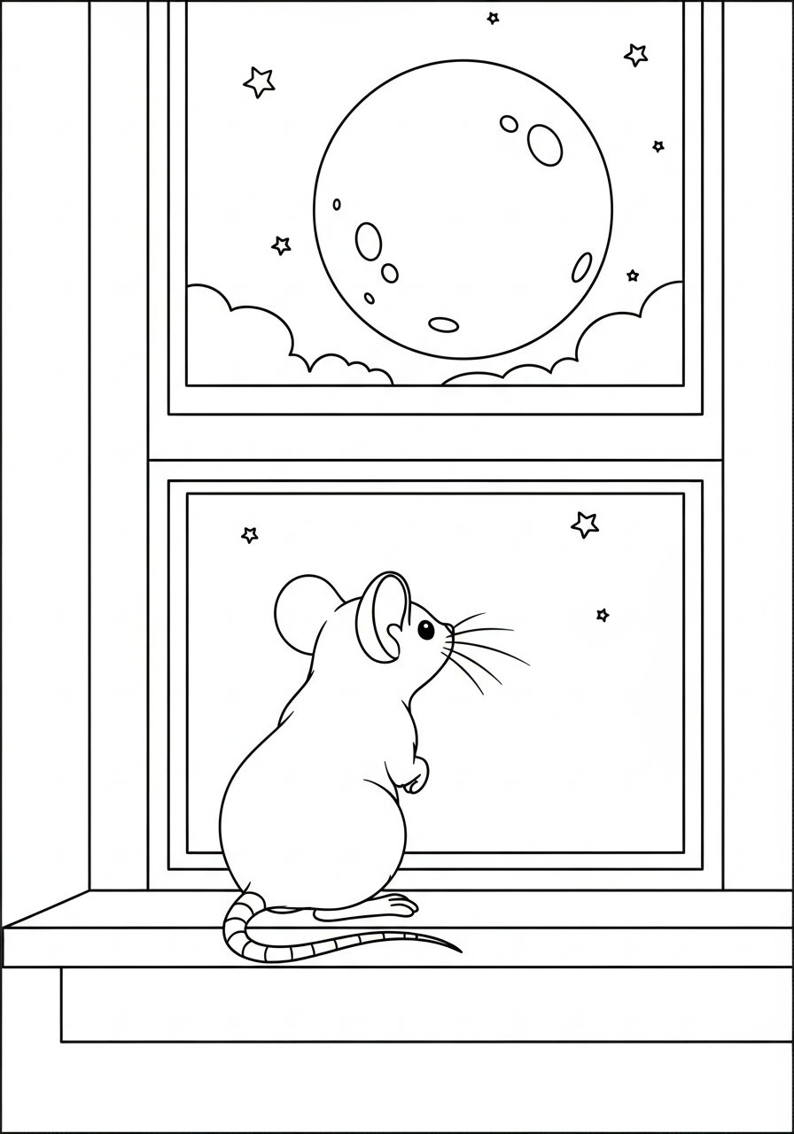 disegni da colorare Topo da stampare