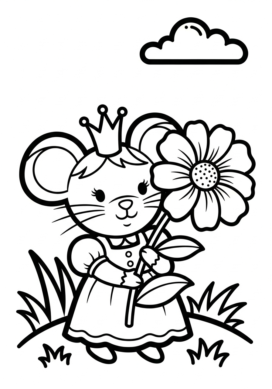 Topo da stampare e colorare gratis 1