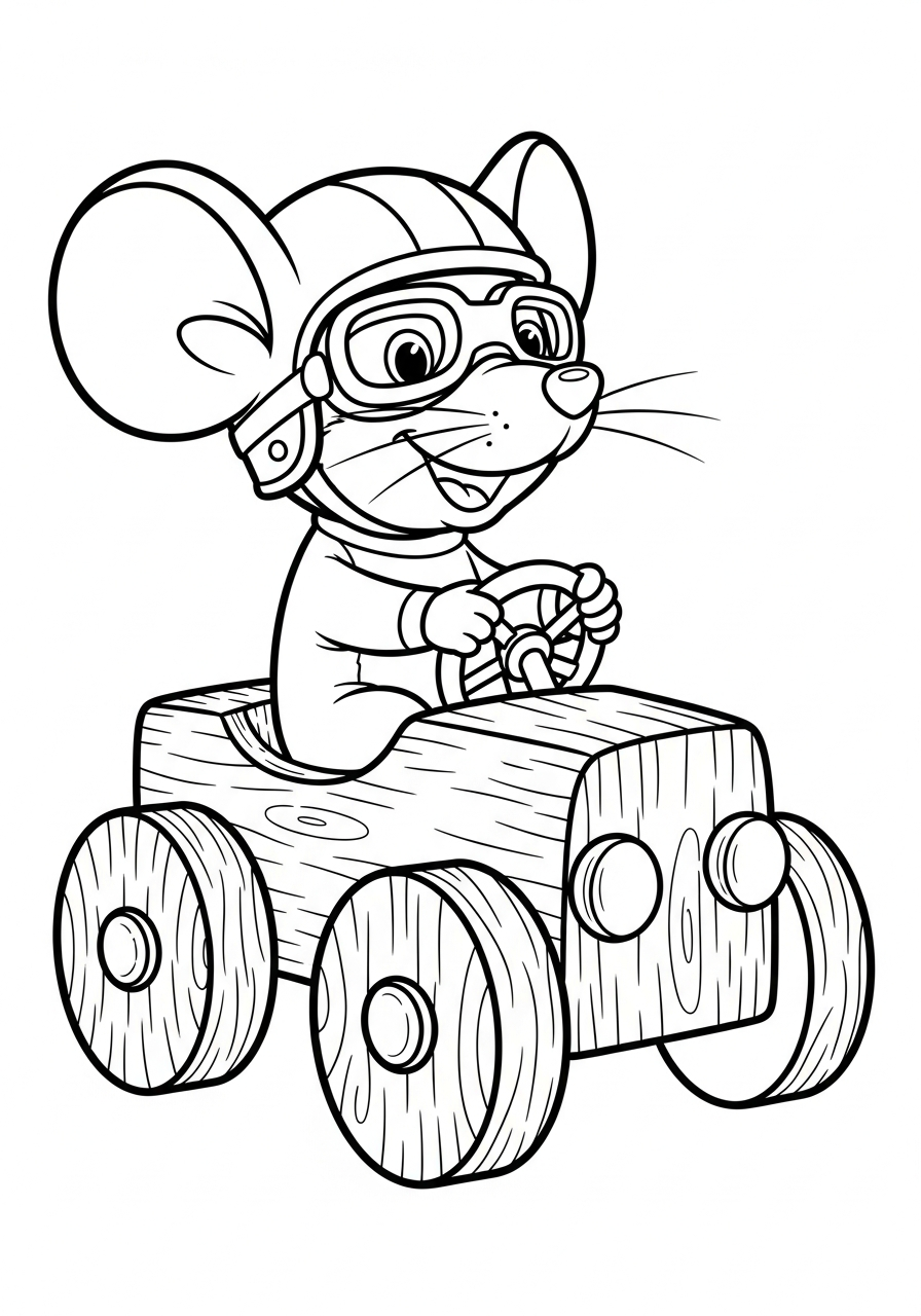 disegni facili di Topo da colorare