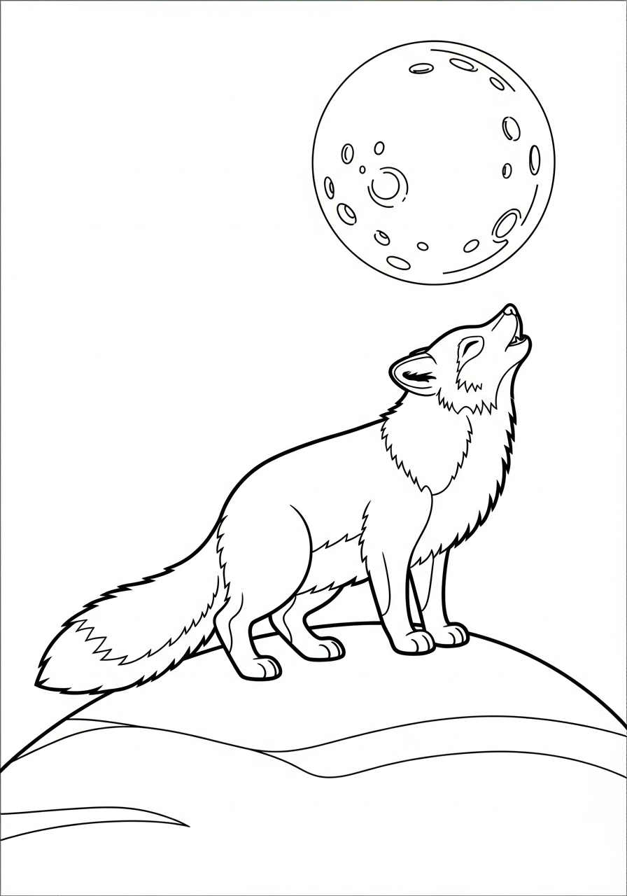 disegni Volpe Artica da colorare per bambini