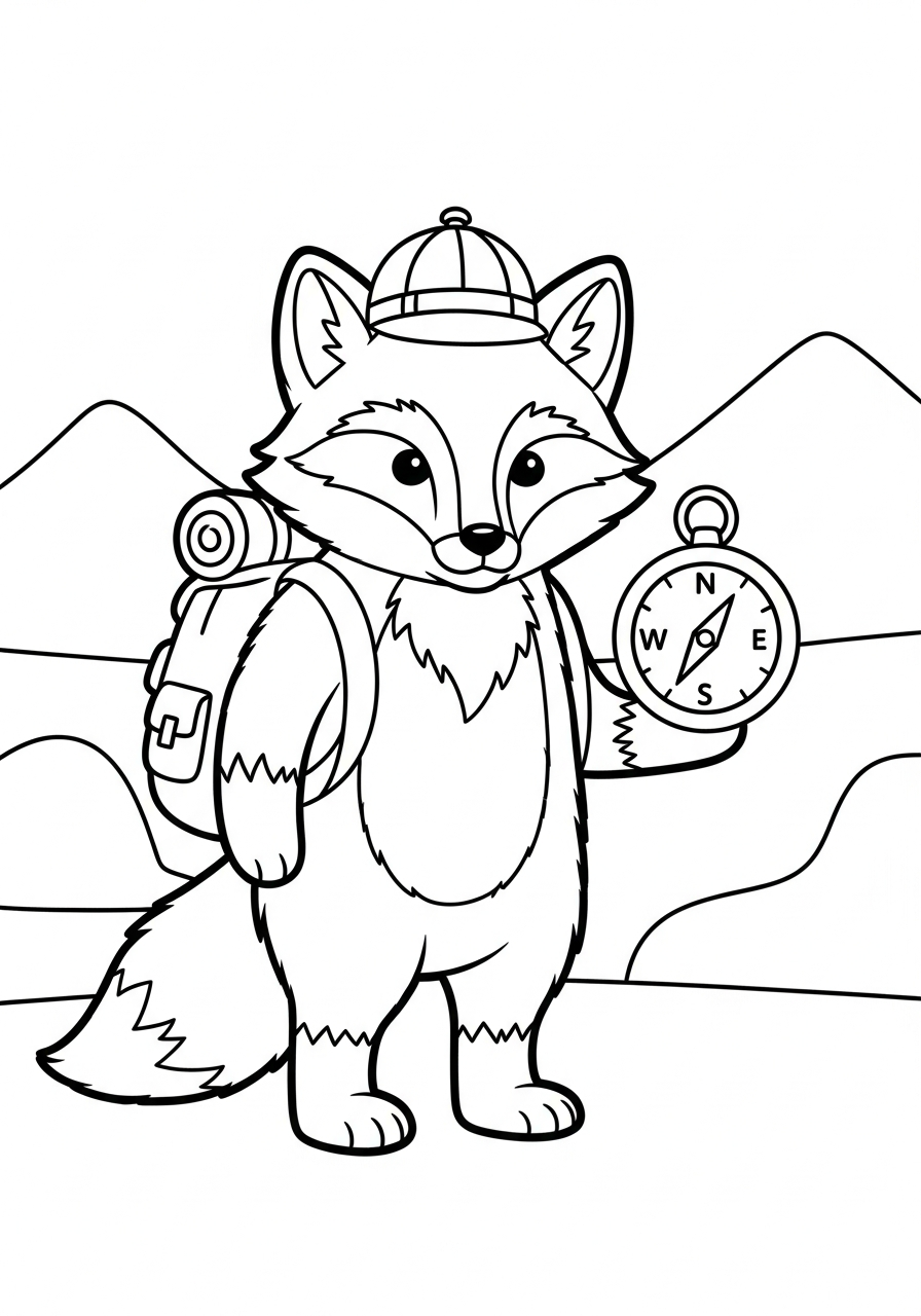 disegni Volpe Artica da colorare