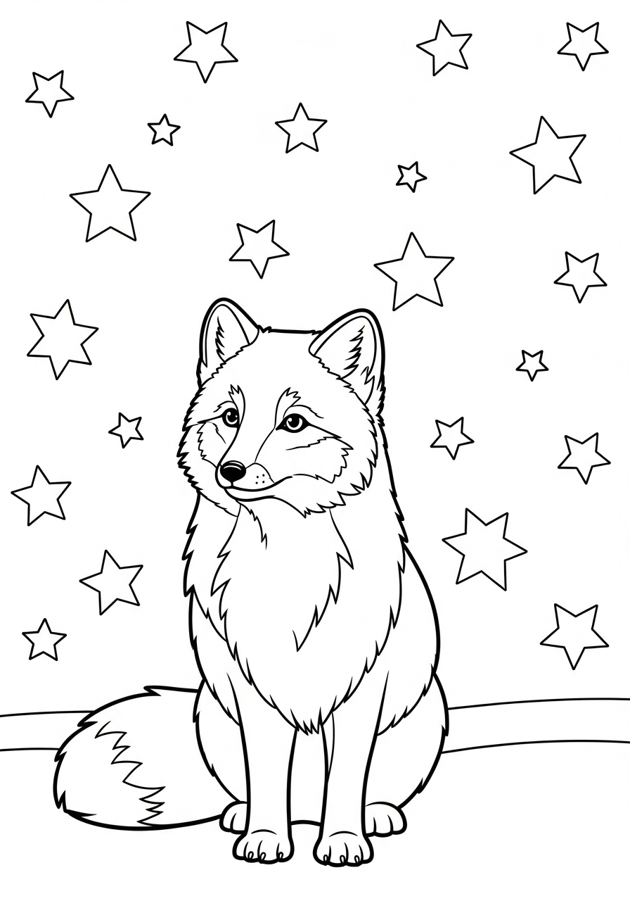 foto Volpe Artica da colorare