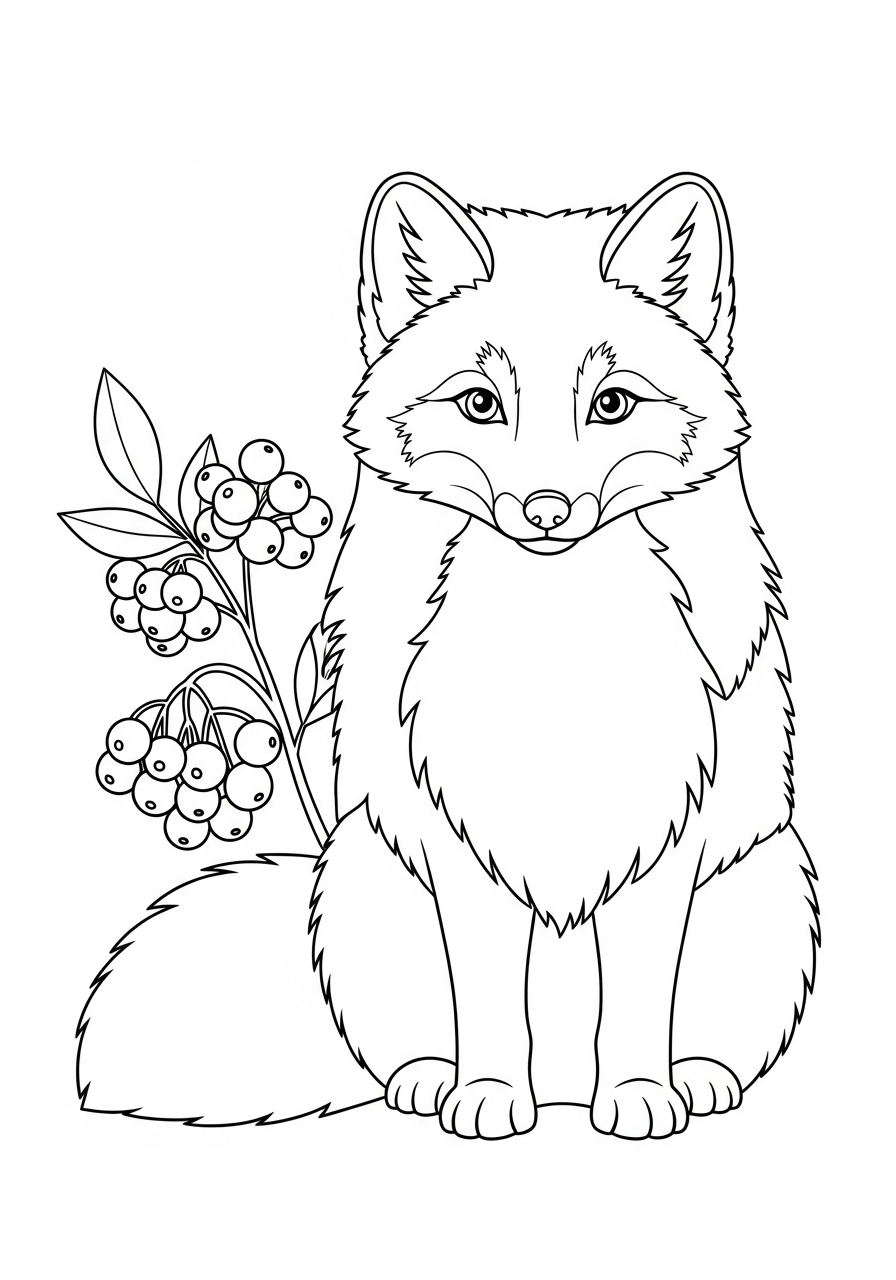 immagini Volpe Artica da colorare e stampare