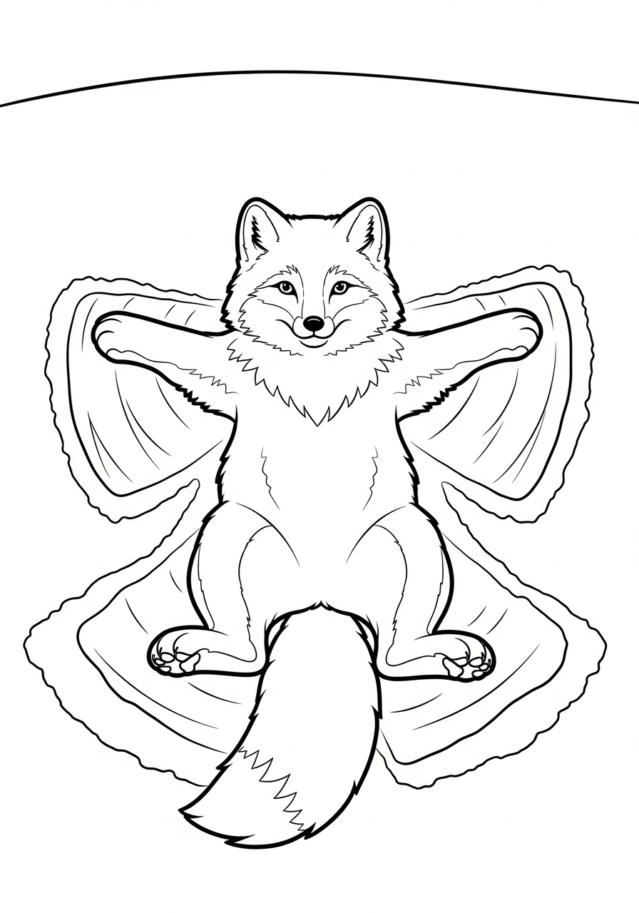 Volpe Artica da colorare e stampare pdf