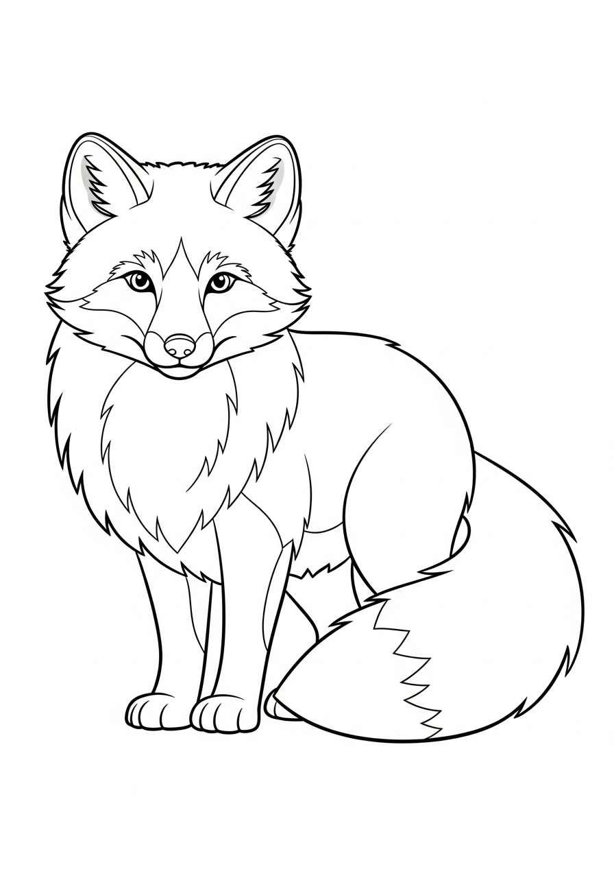 Volpe Artica disegno da colorare