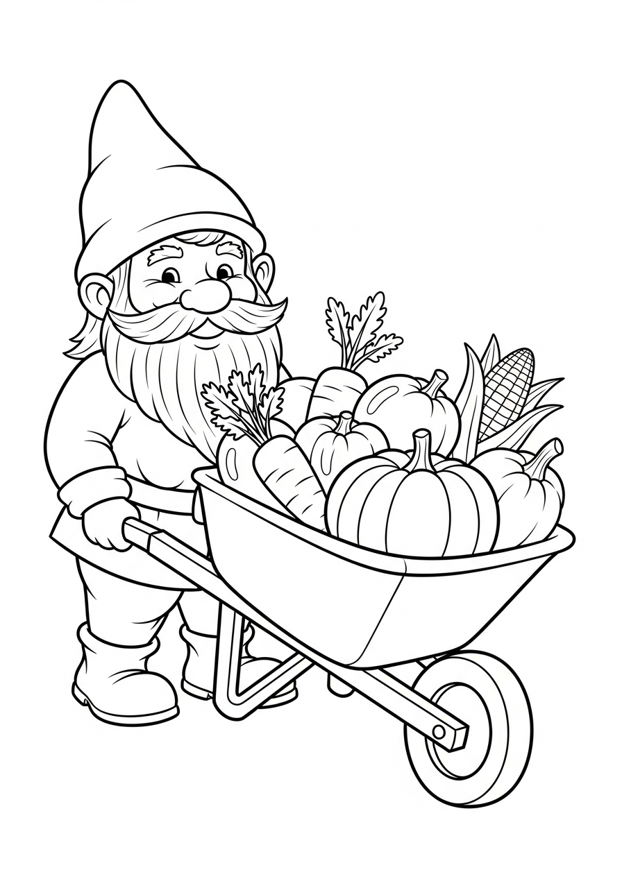 disegno gnomo da colorare per bambini