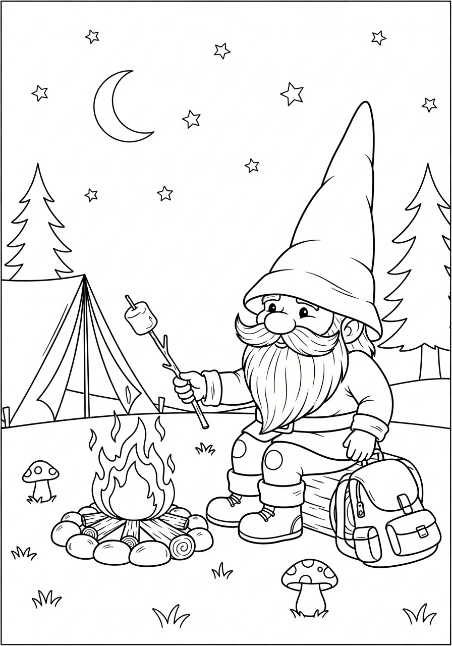 disegni da colorare gnomo da stampare