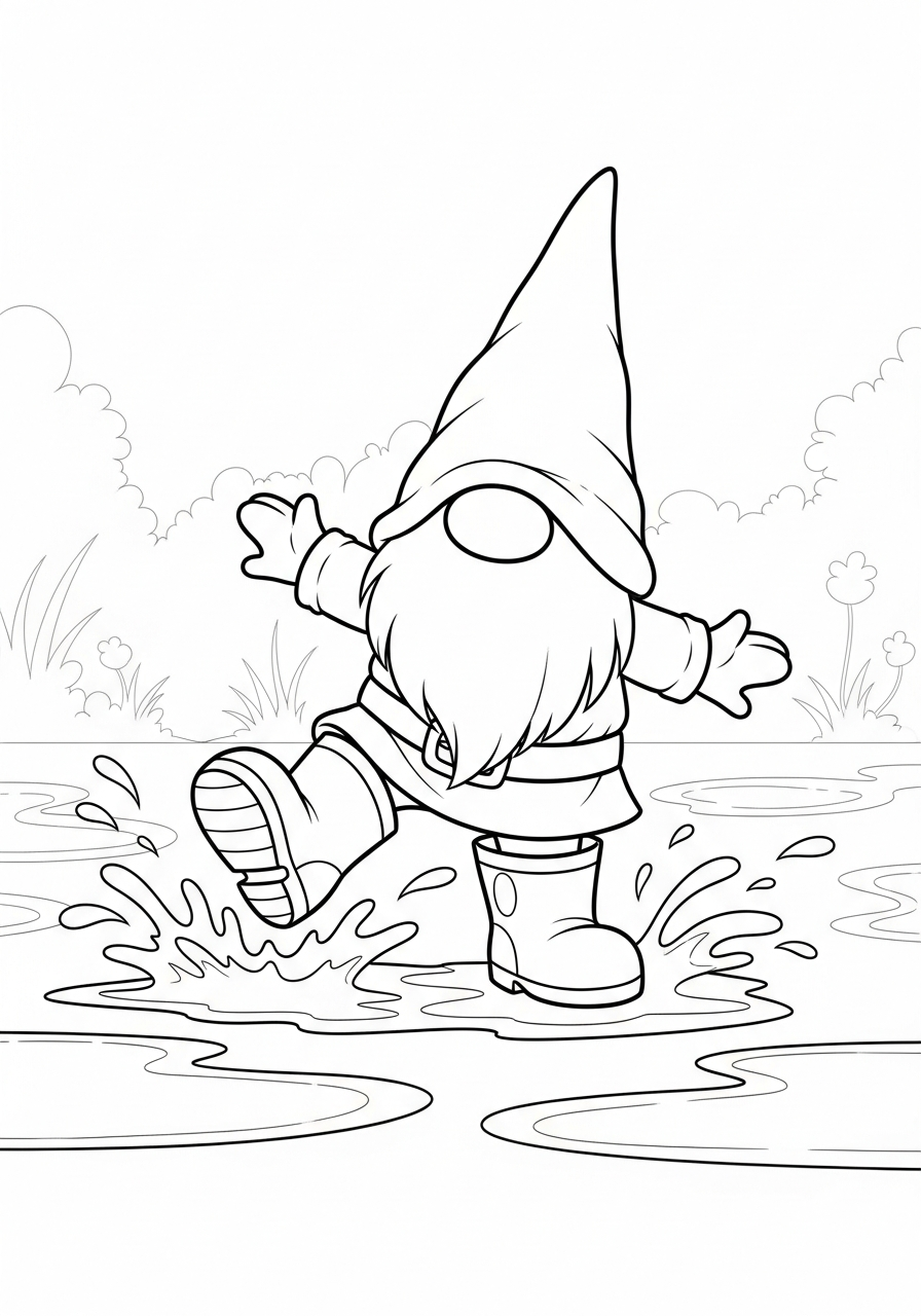 gnomo da colorare per bambini