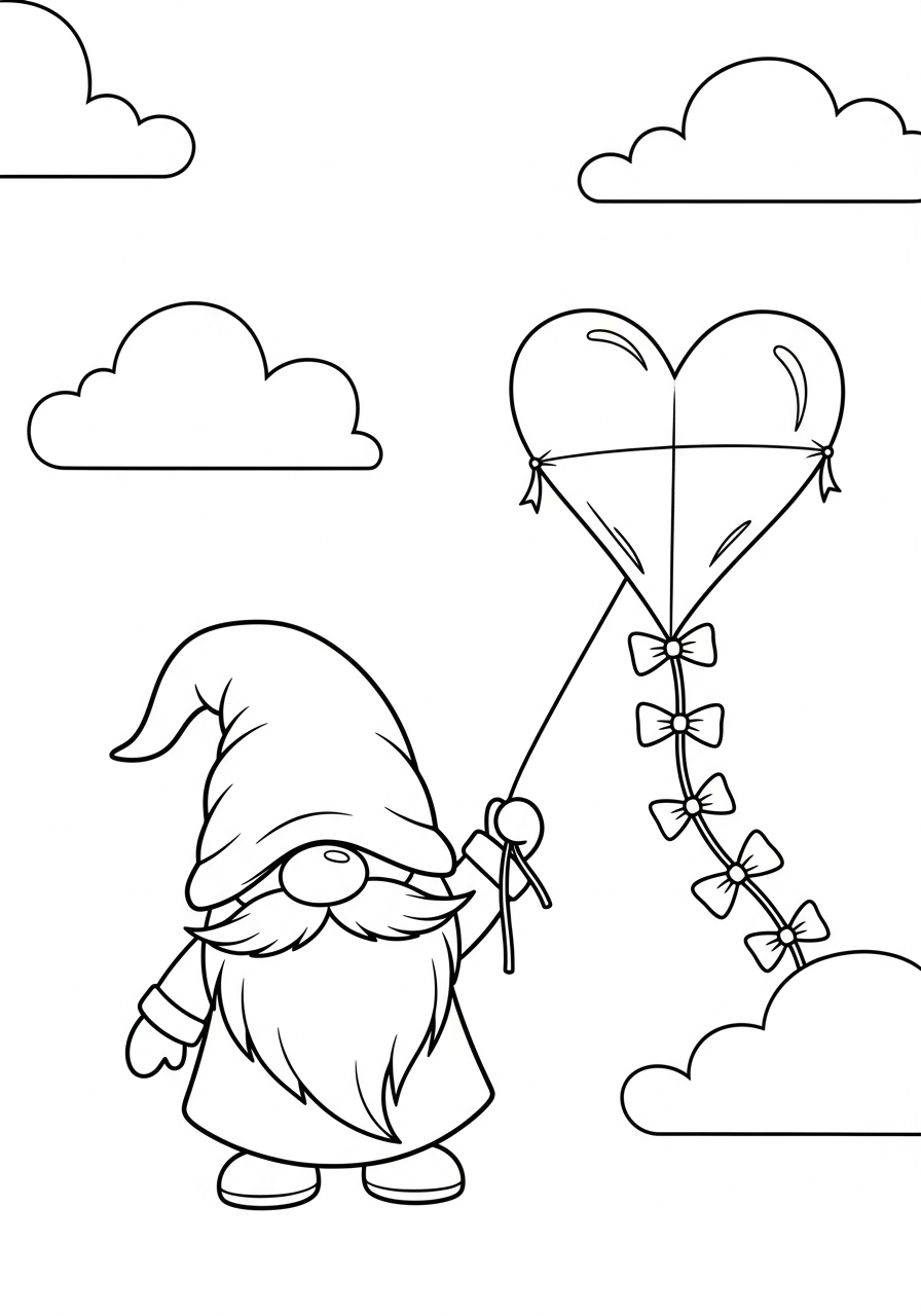 gnomo da colorare facile