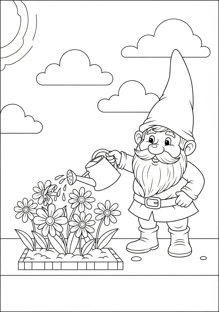 immagini di gnomo da colorare e stampare