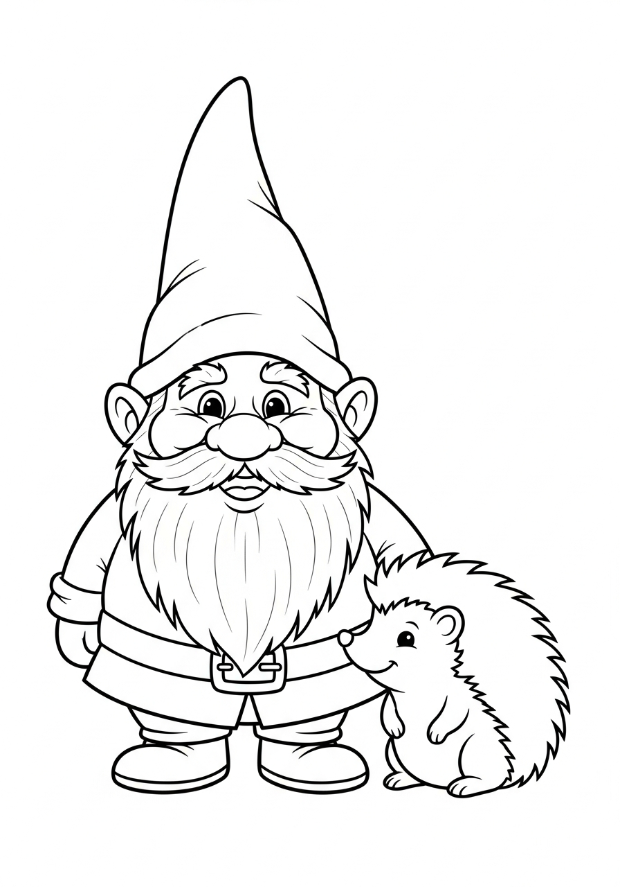 gnomo da stampare e colorare gratis