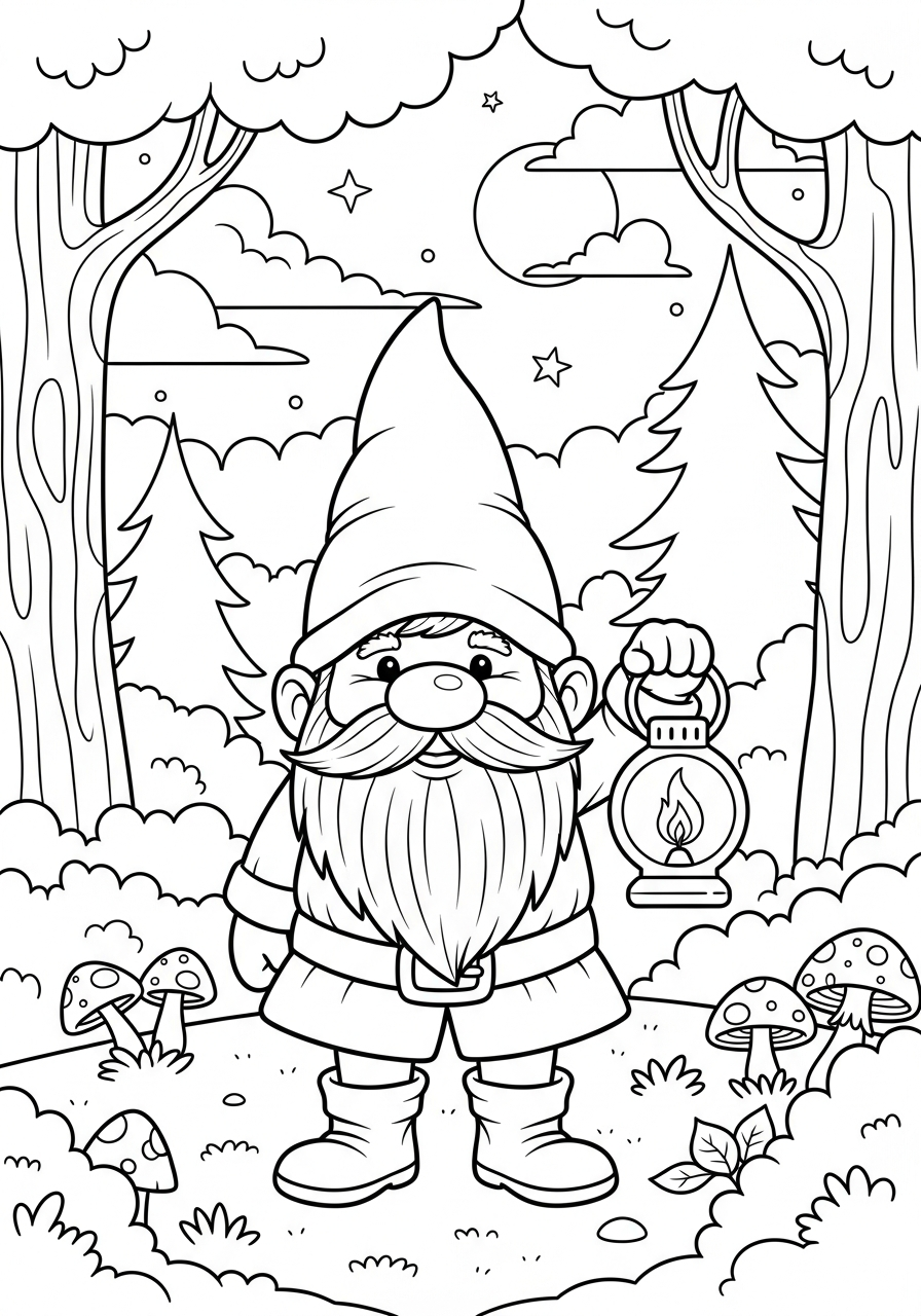 gnomo da colorare e stampare