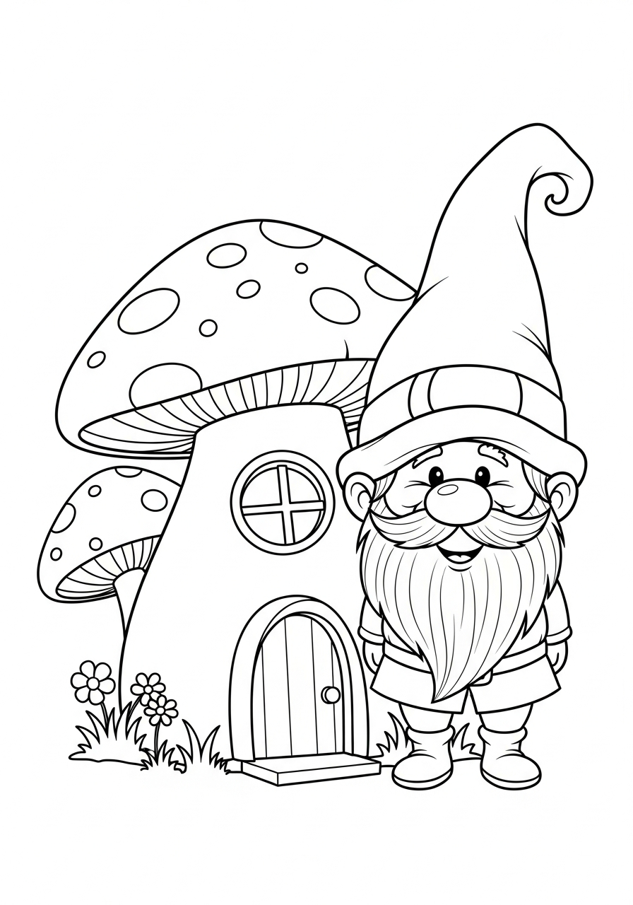 gnomo da colorare a4