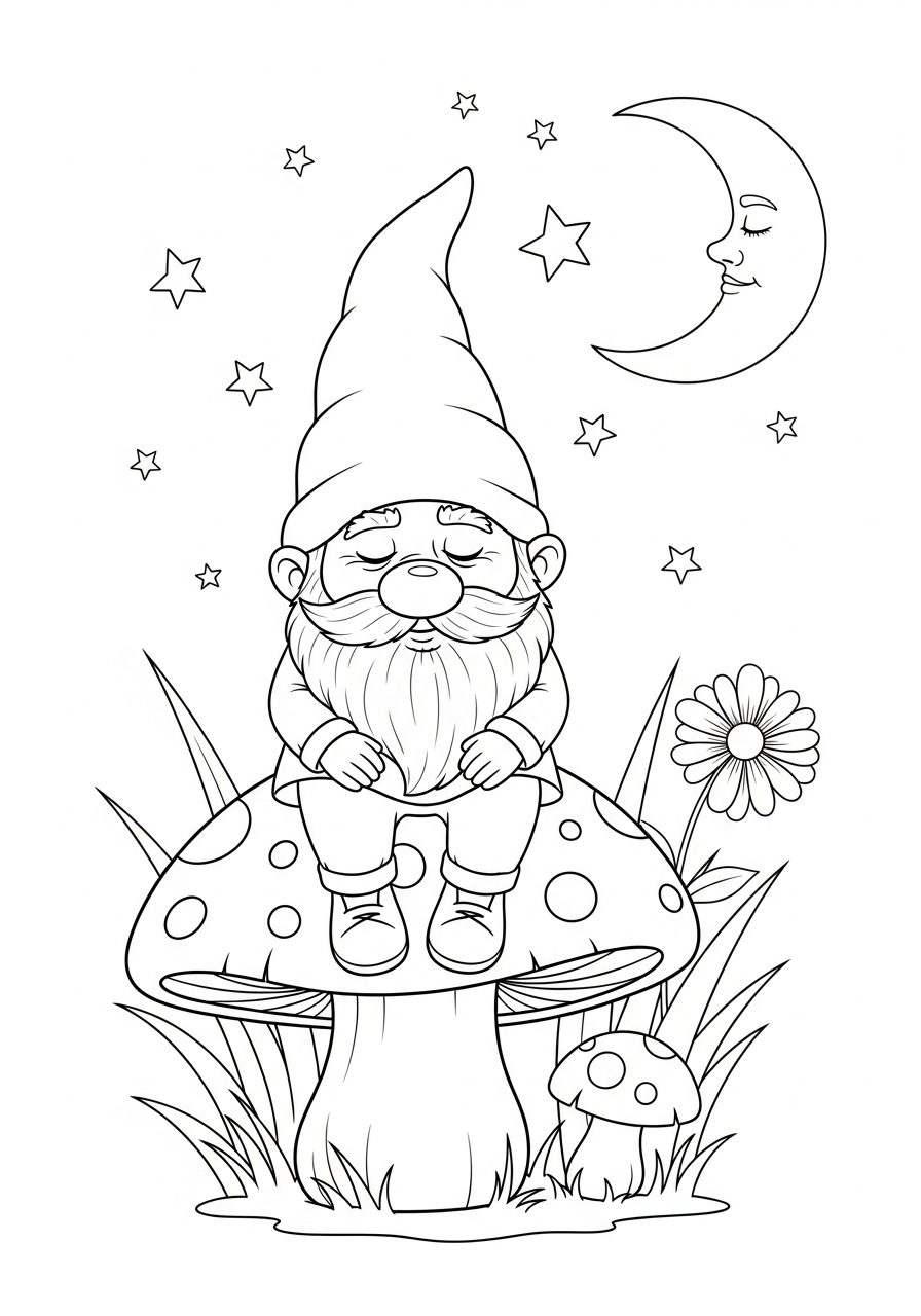 gnomo da stampare e colorare gratis 1