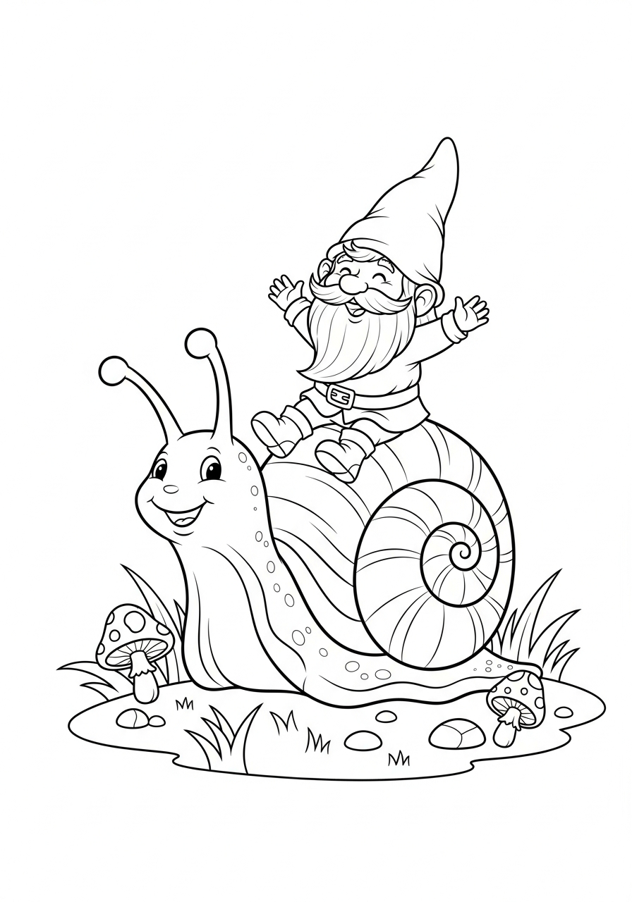 disegno gnomo da colorare per bambini 1