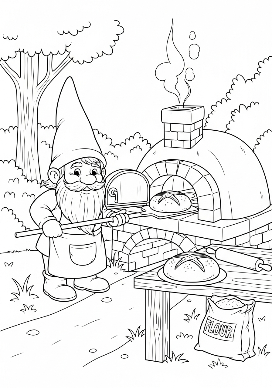 gnomo da colorare pdf gratis