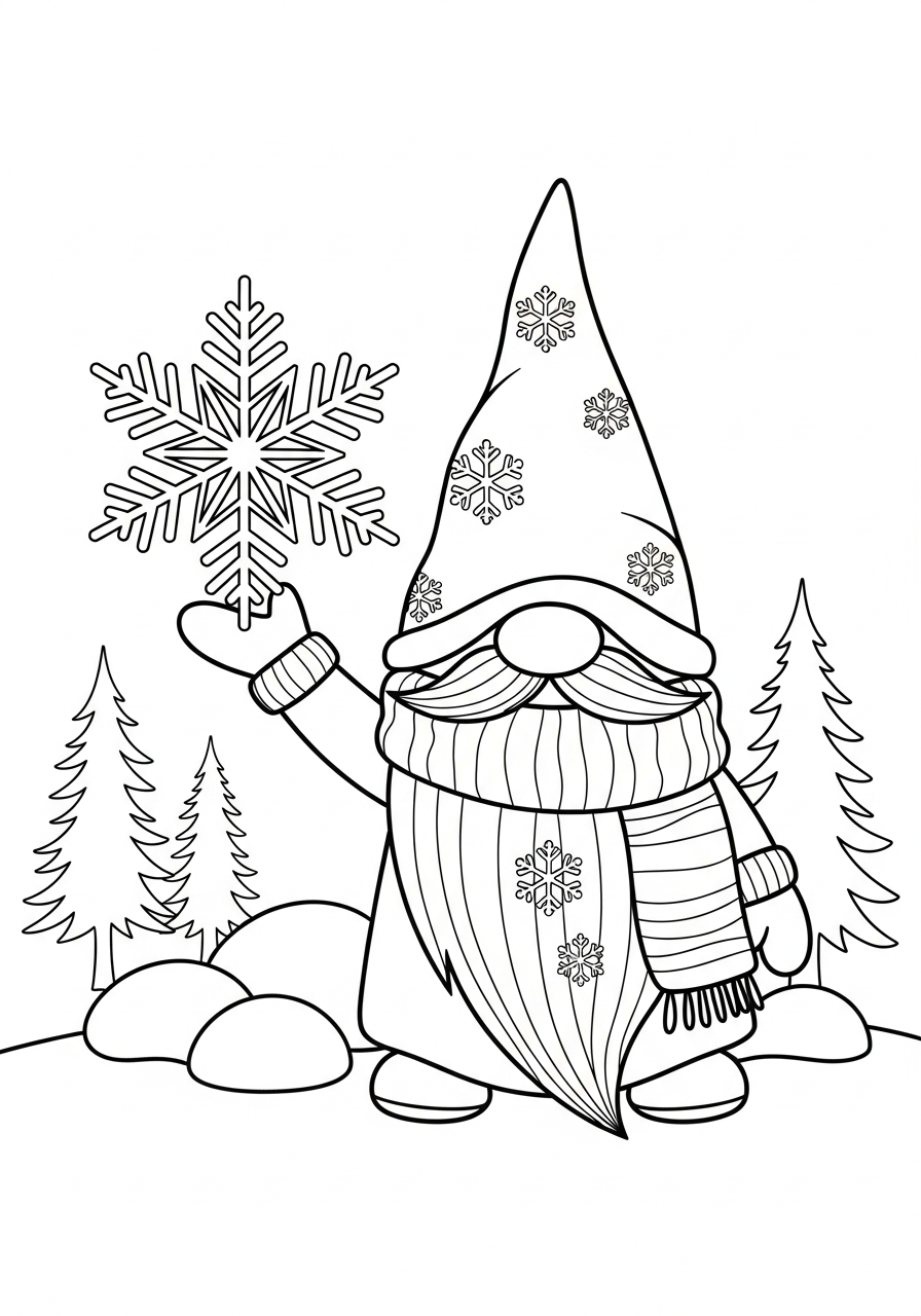 immagini da stampare e colorare di gnomo