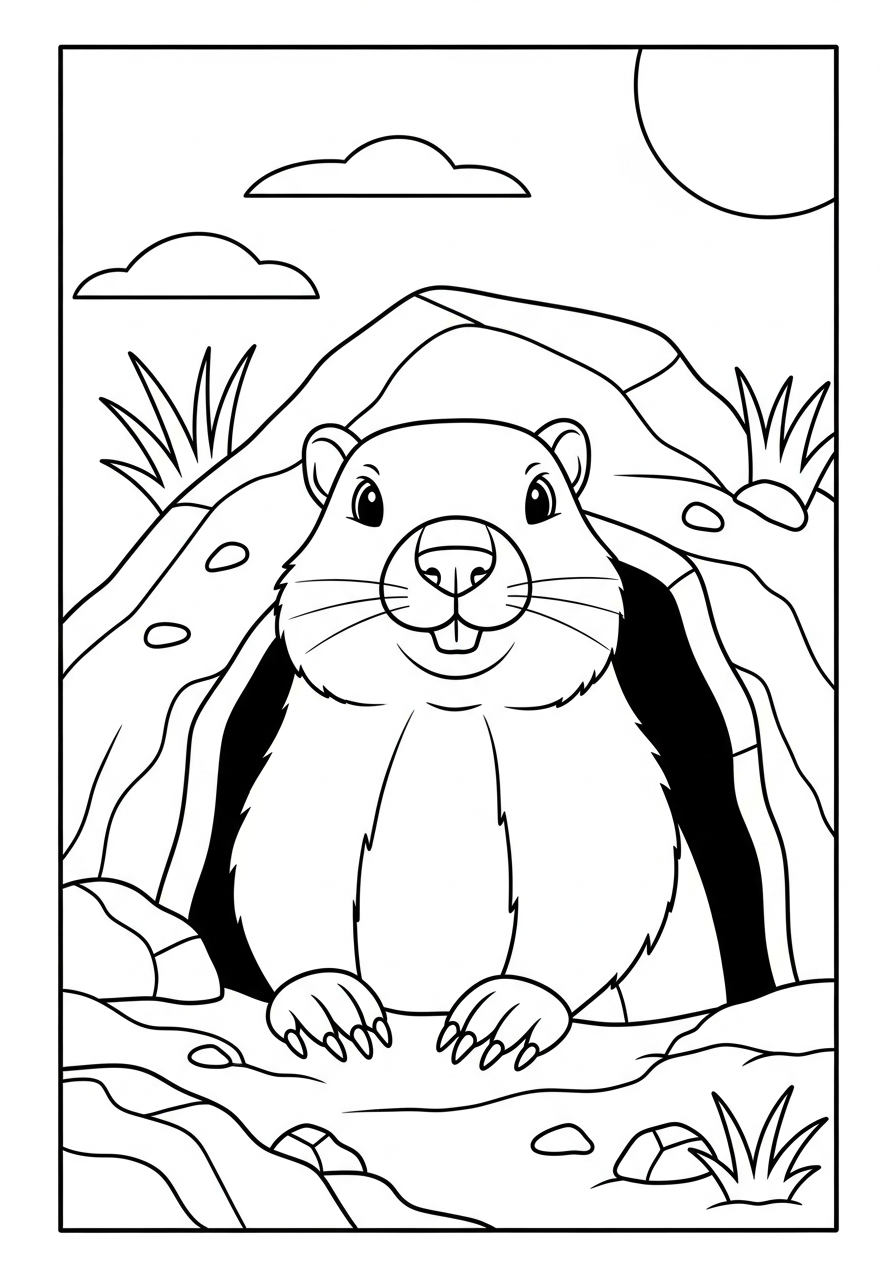 Marmotta 27 foto di marmotta da colorare