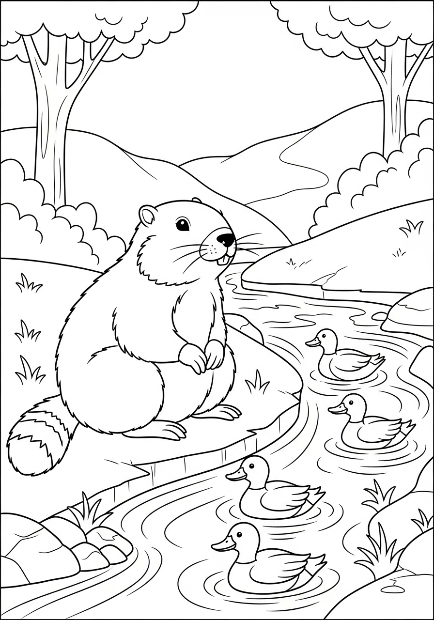 Marmotta 17 disegni di marmotta da colorare per bambini