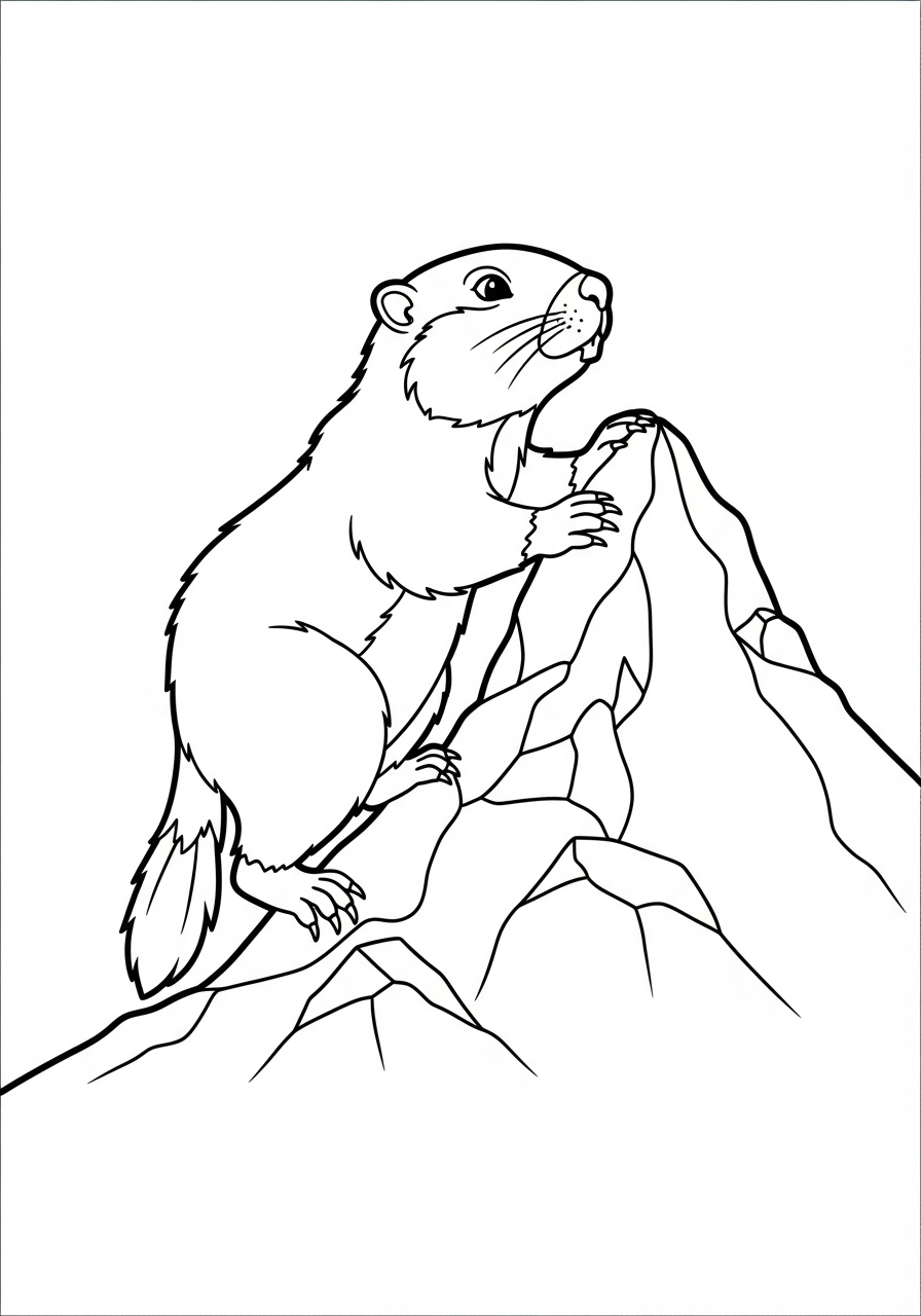 Marmotta 16 disegni di marmotta da colorare e stampare gratis 1