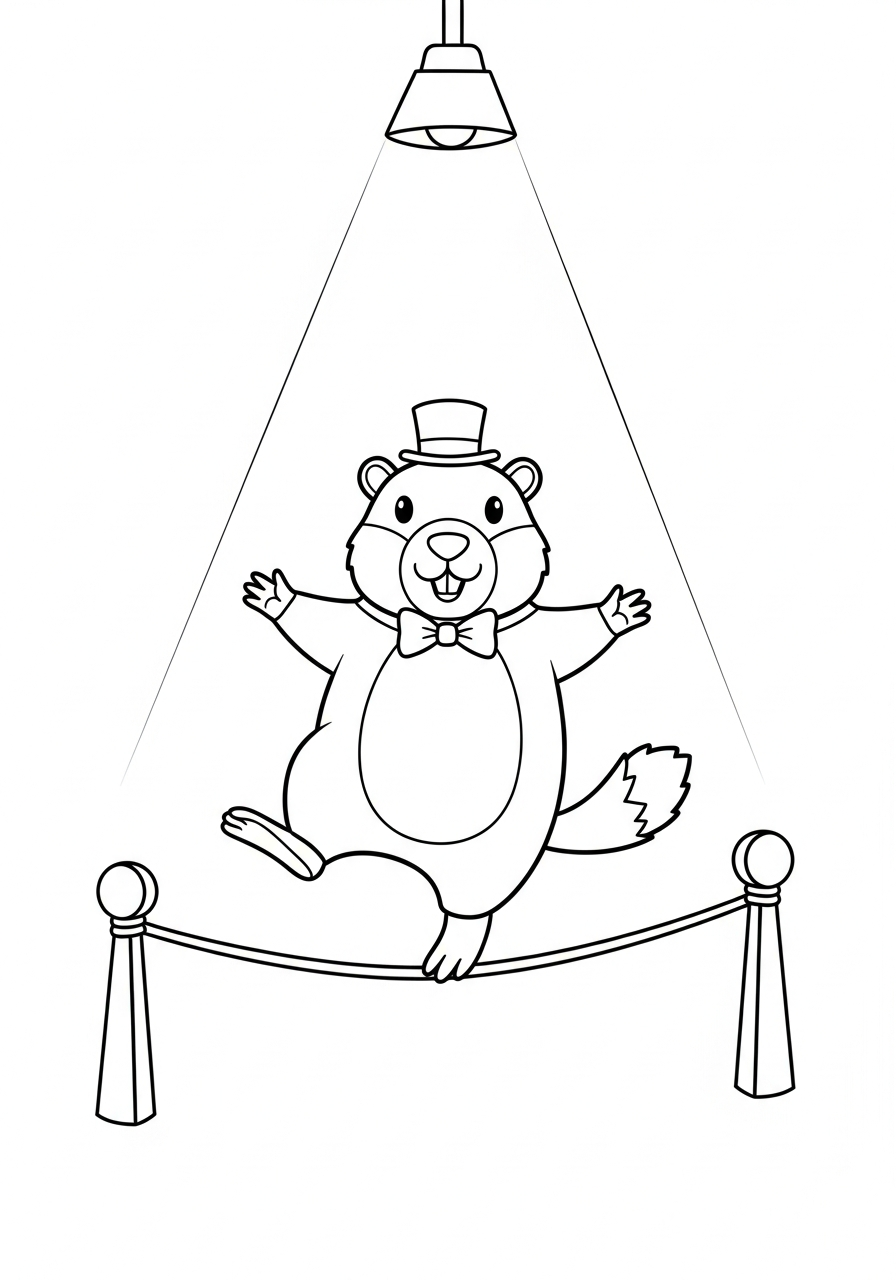 Marmotta 14 disegni facili di marmotta da colorare