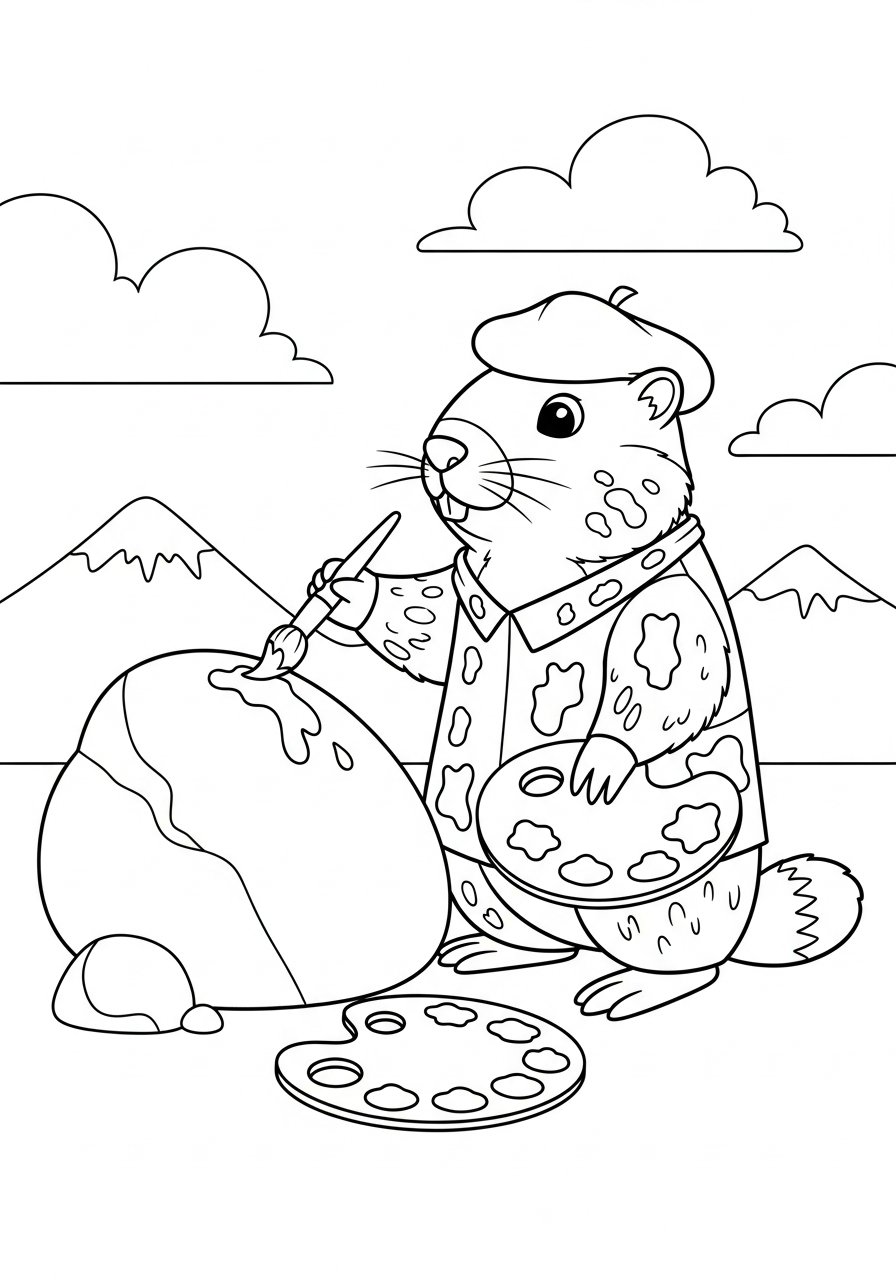 Marmotta 10 disegno marmotta da colorare