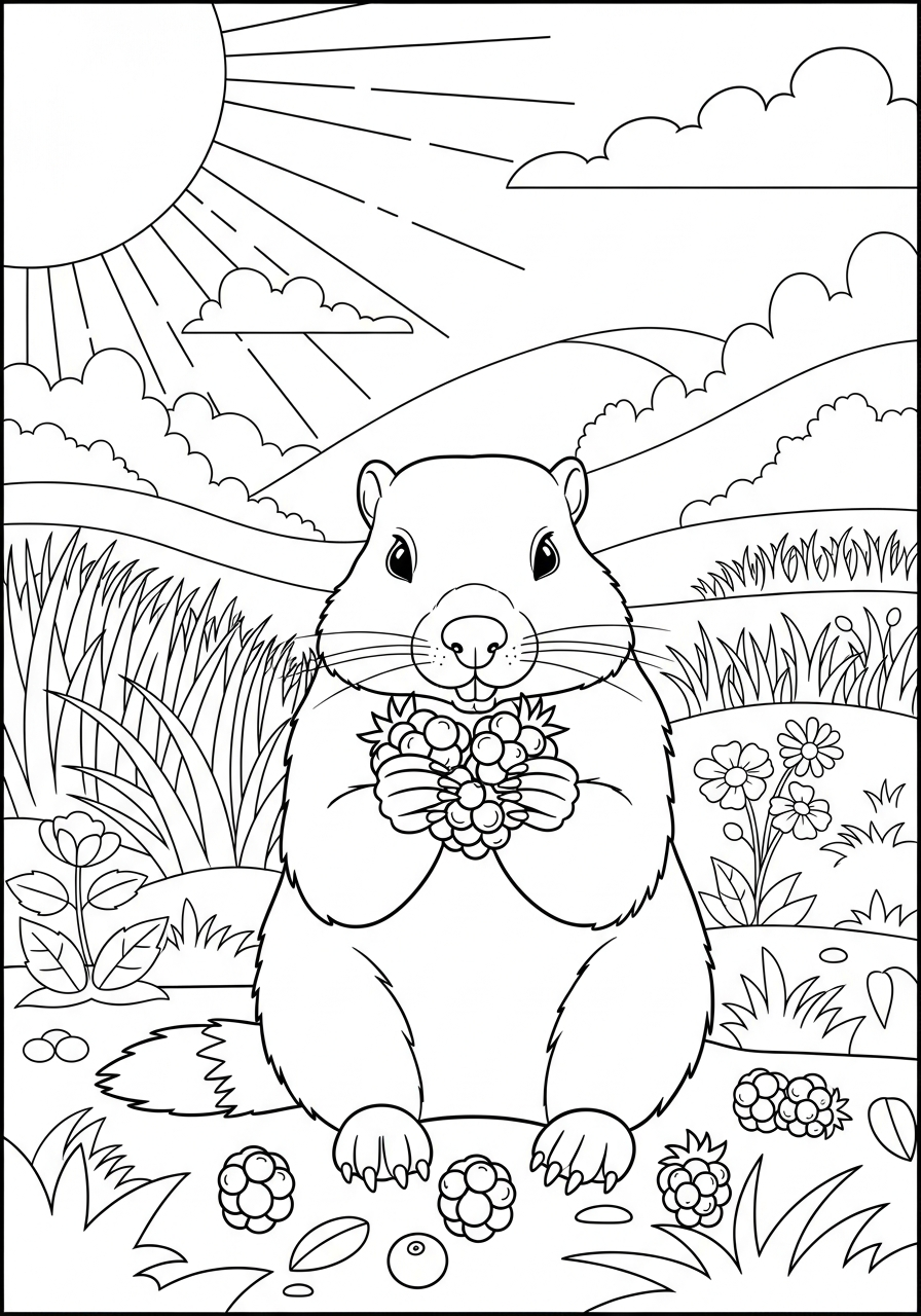 Marmotta 4 immagini da colorare marmotta gratis 1