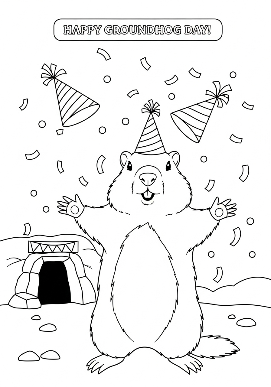 Marmotta 2 stampe da colorare per bambini marmotta