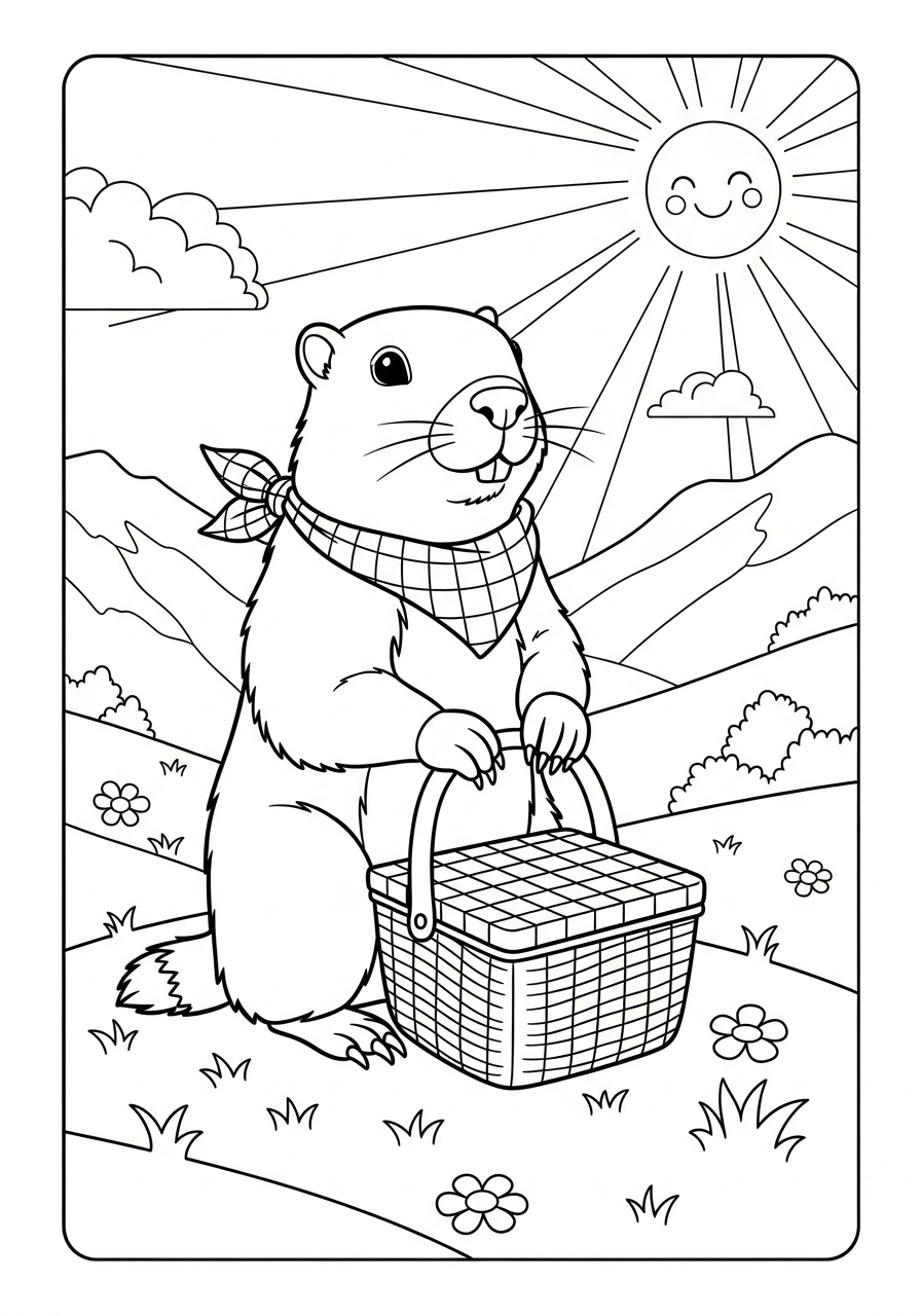 Marmotta 25 disegno marmotta da colorare 1