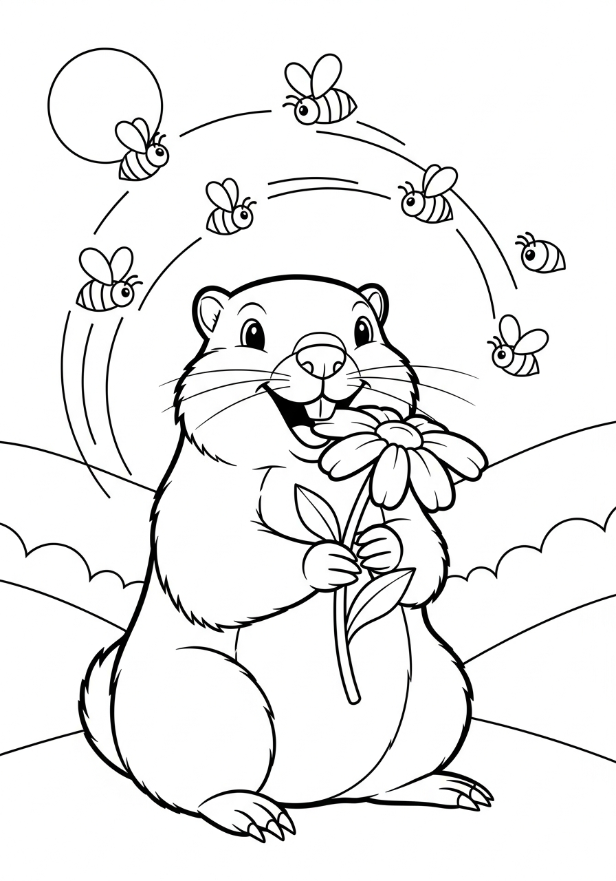 Marmotta 21 marmotta da colorare a4