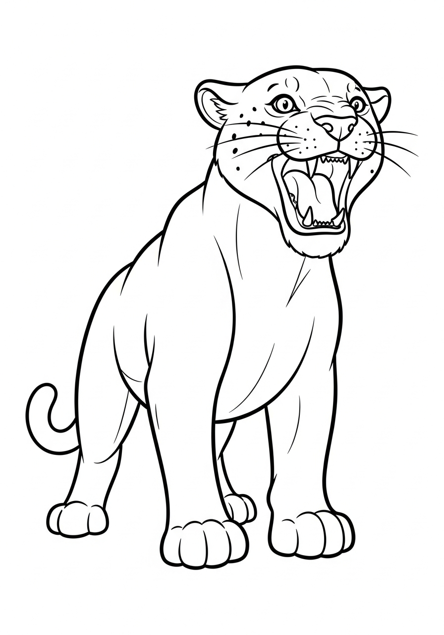 disegni pantera da colorare e stampare 1