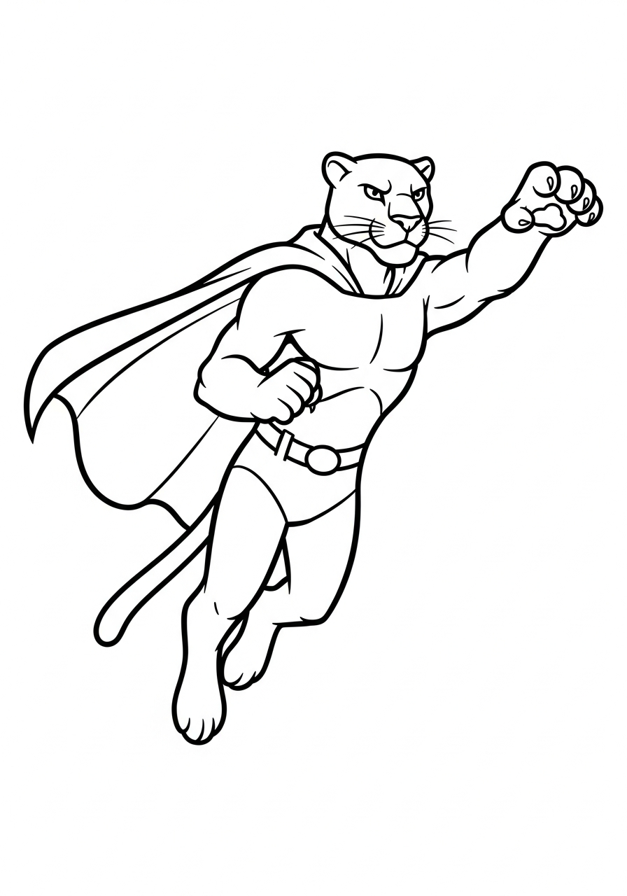 pantera da colorare bambini 1