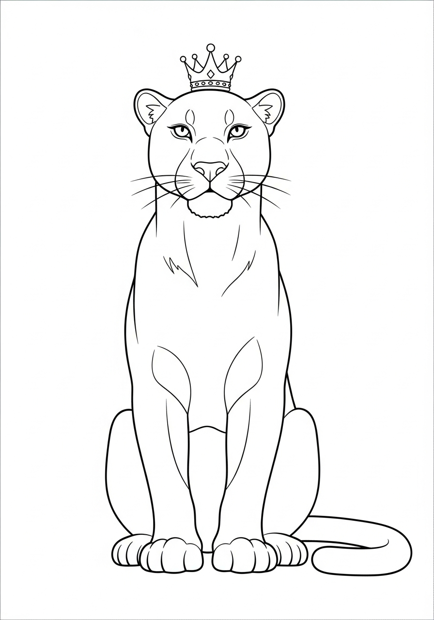 disegni di pantera da colorare e stampare