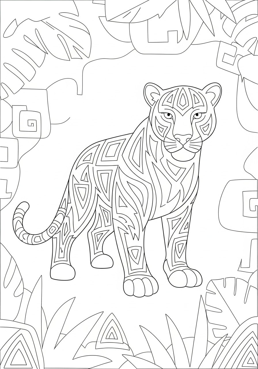 disegni da colorare gratis pantera