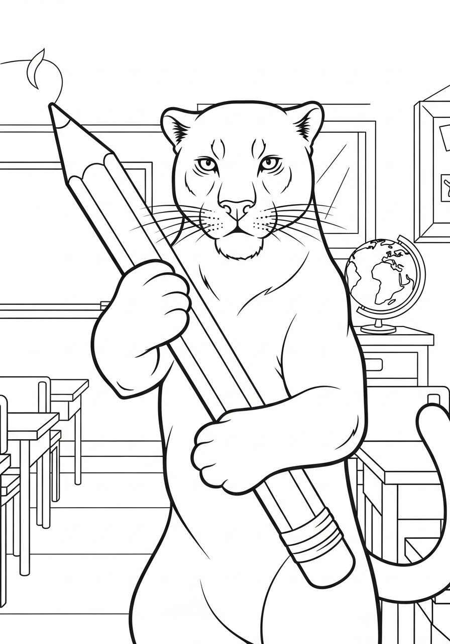 pantera da colorare bambini