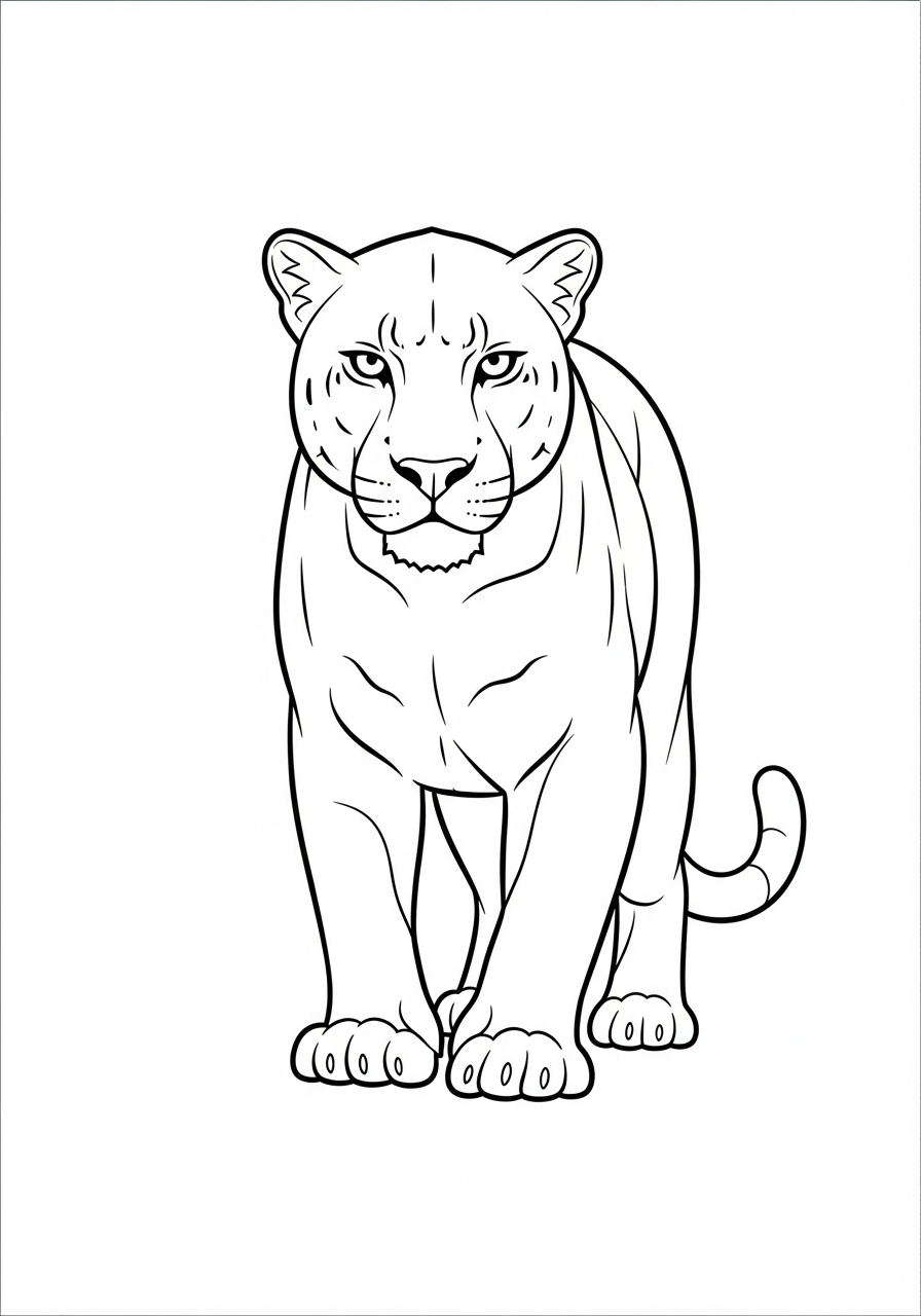 disegni da colorare pantera