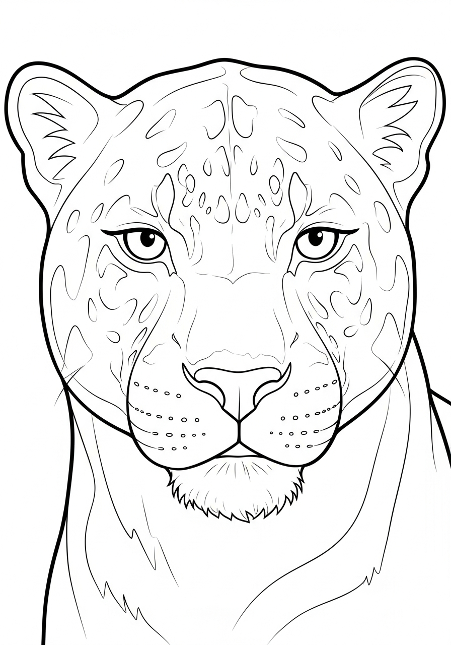 pantera da colorare pdf gratis 1