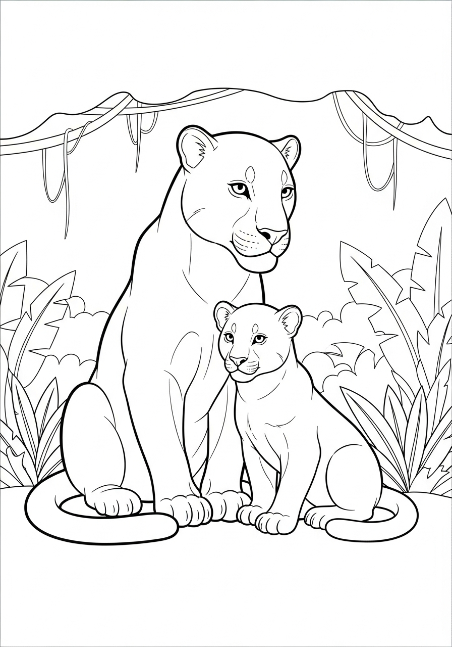 disegni da colorare pantera da stampare