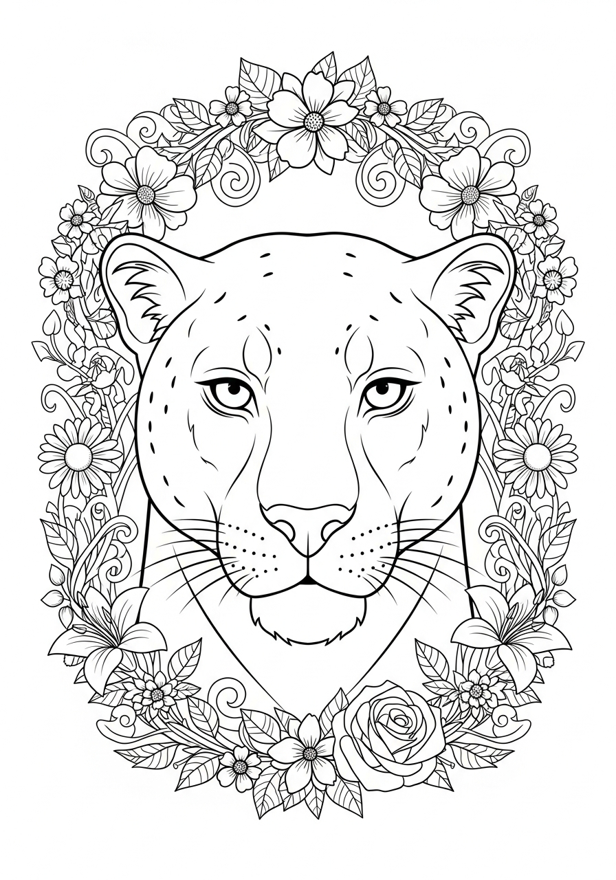 immagini da colorare di pantera