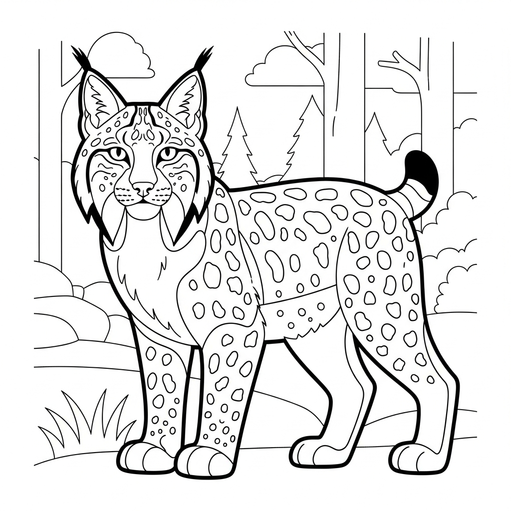 Lince da colorare thumbnail