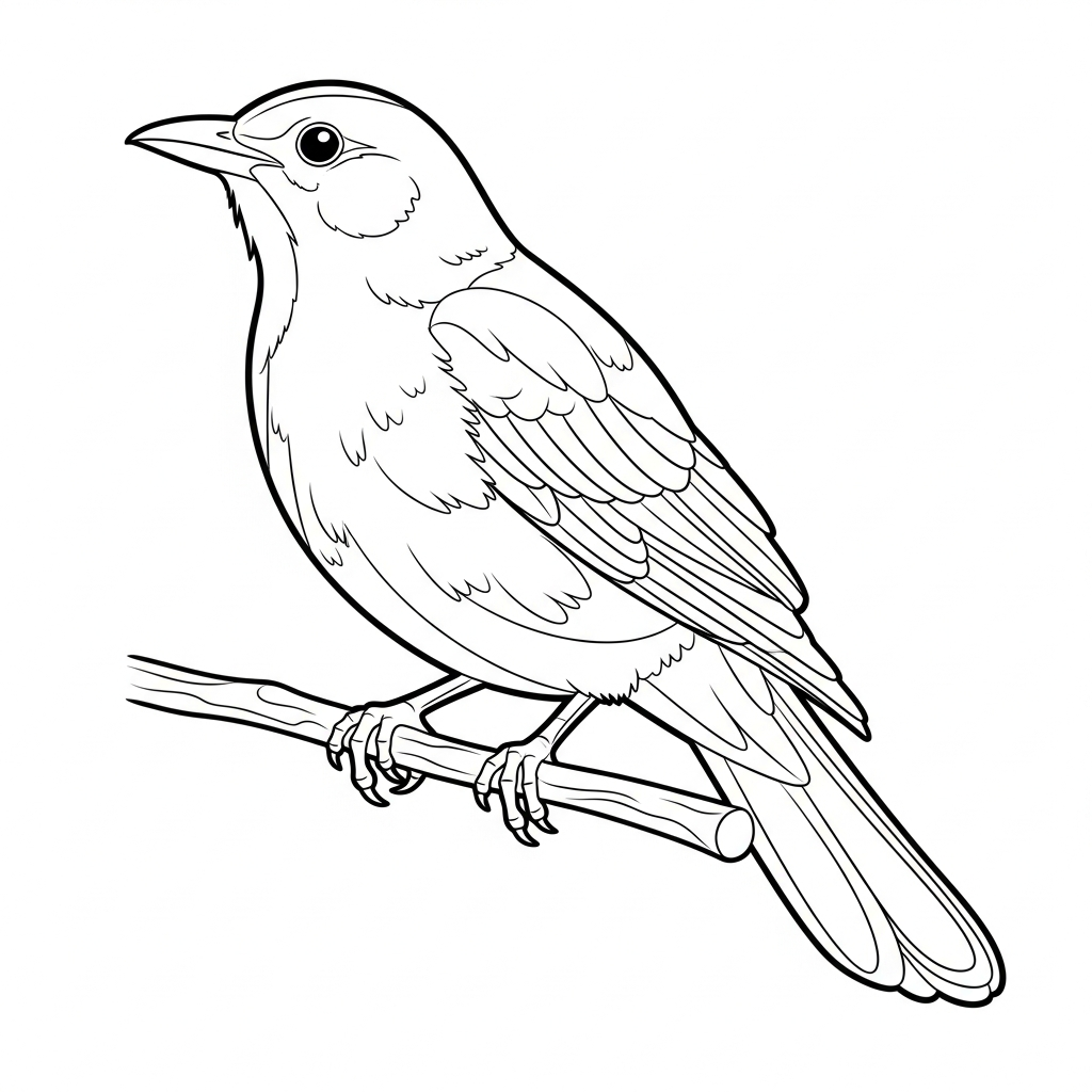 Merlo da colorare thumbnail
