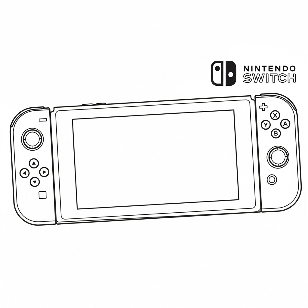 Nintendo Switch da colorare thumbnail