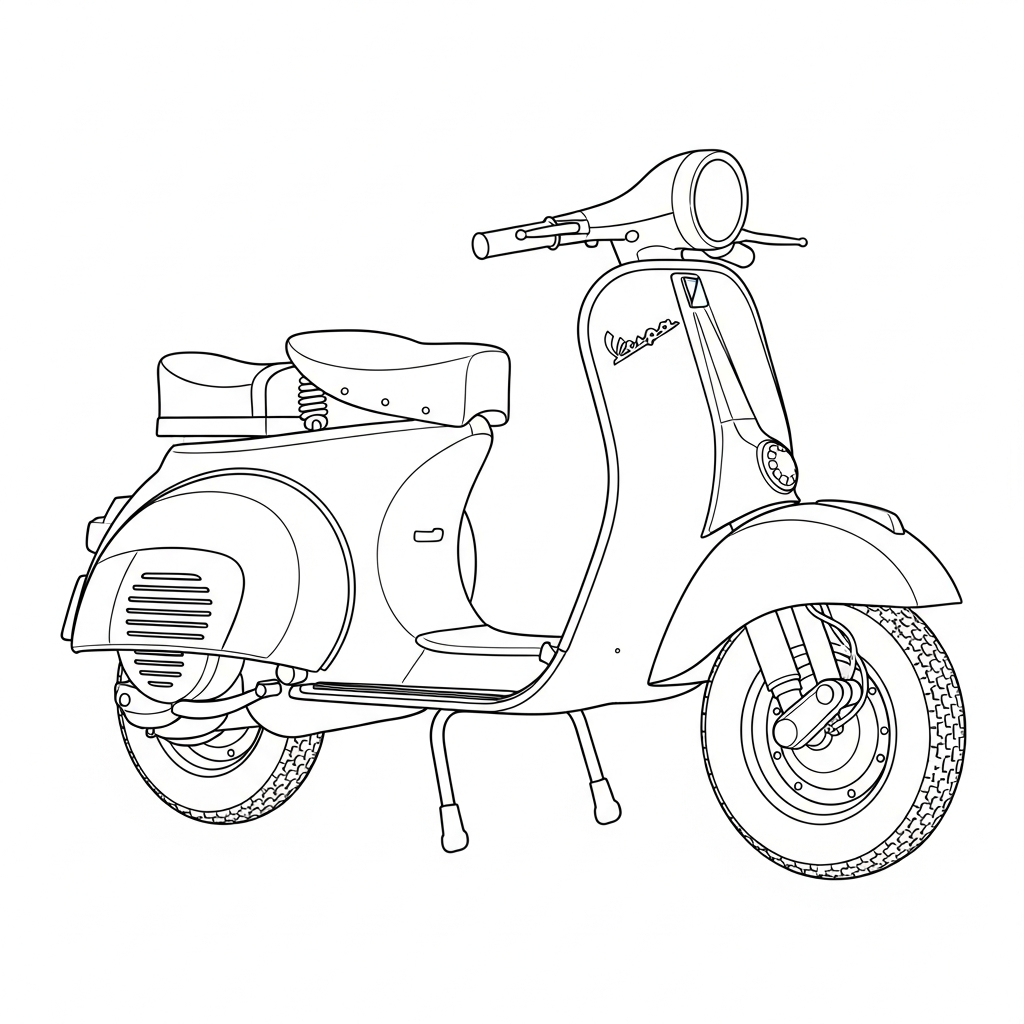 Vespa da colorare thumbnail