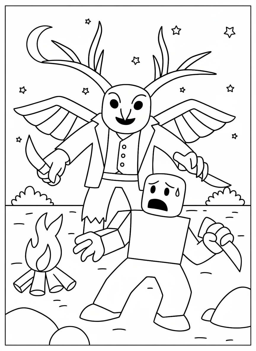 99 Notti nella Foresta 13 disegni 99 Notti nella Foresta facili da colorare