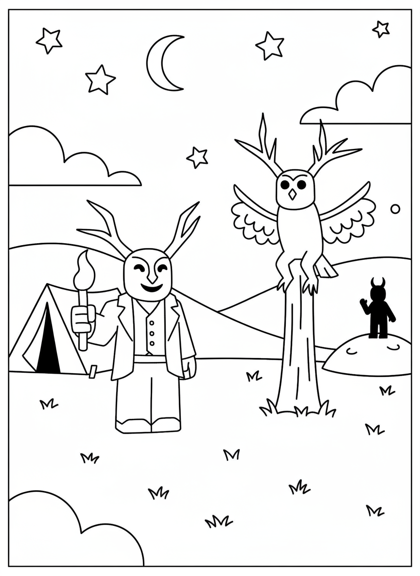 99 Notti nella Foresta 10 disegno 99 Notti nella Foresta da colorare e stampare