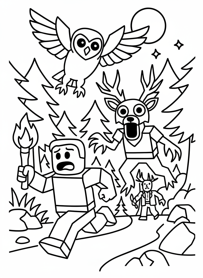 99 Notti nella Foresta 9 99 Notti nella Foresta immagini da colorare per bambini