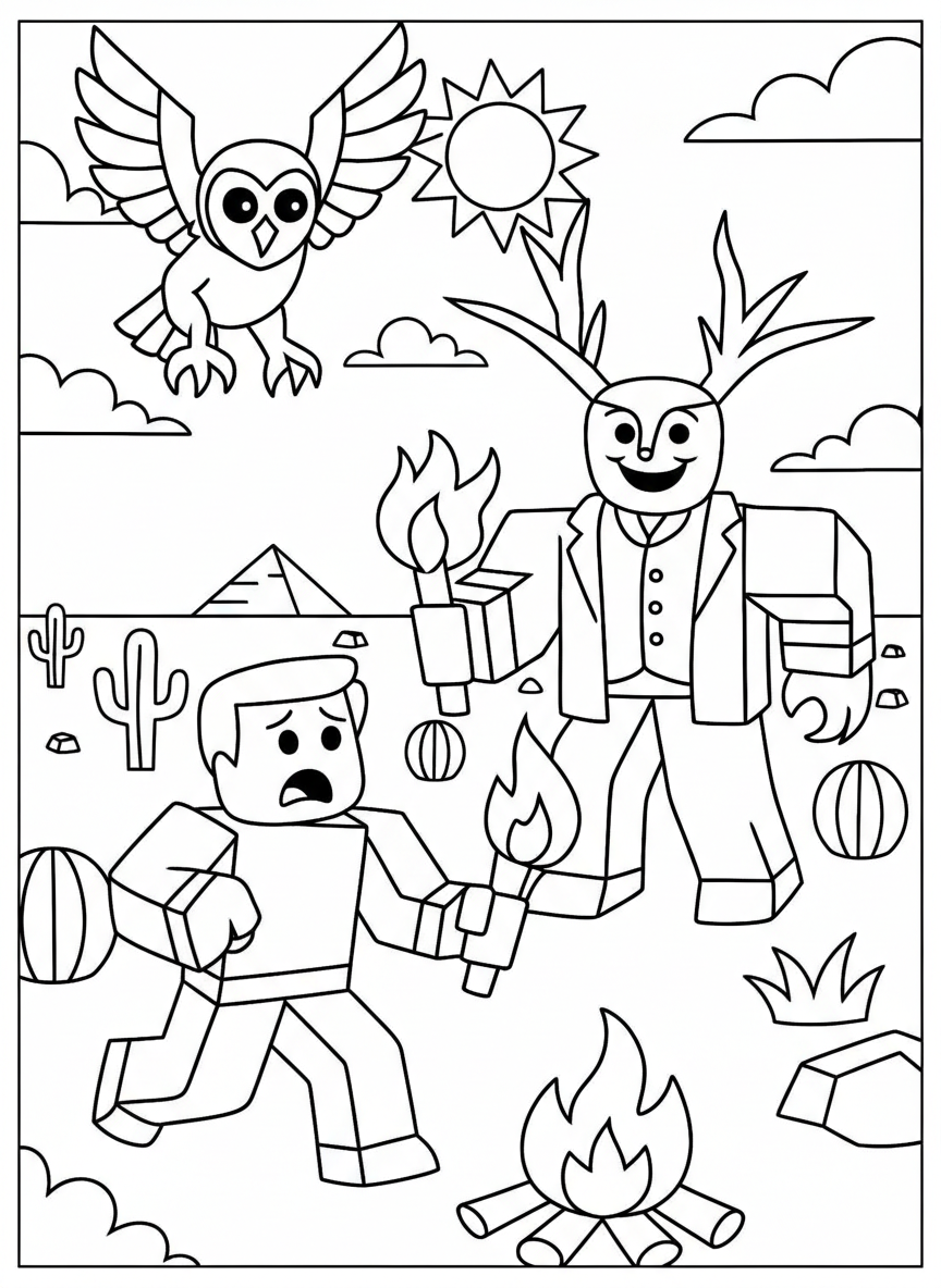 99 Notti nella Foresta 7 disegni di 99 Notti nella Foresta da colorare e stampare