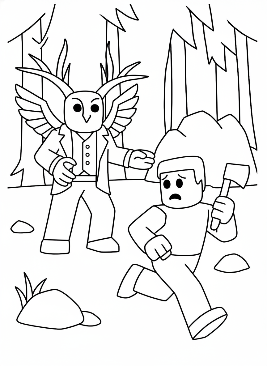 99 Notti nella Foresta 21 disegno 99 Notti nella Foresta da colorare per bambini