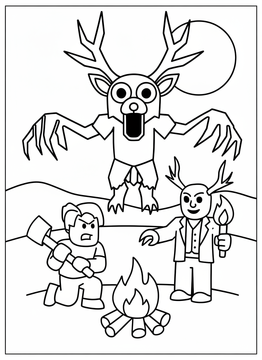 99 Notti nella Foresta 5 disegni di 99 Notti nella Foresta da colorare per bambini